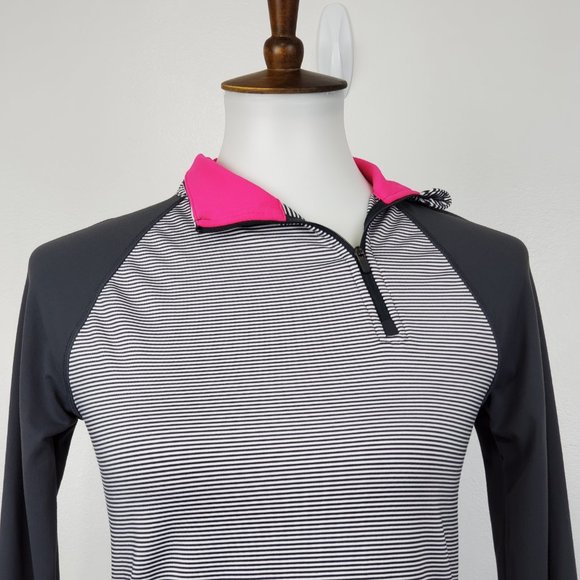 Kyodan Athletic Active Wear Thumbhole Striped & Solid Long Sleeve Top Size S - Picture 2 of 16